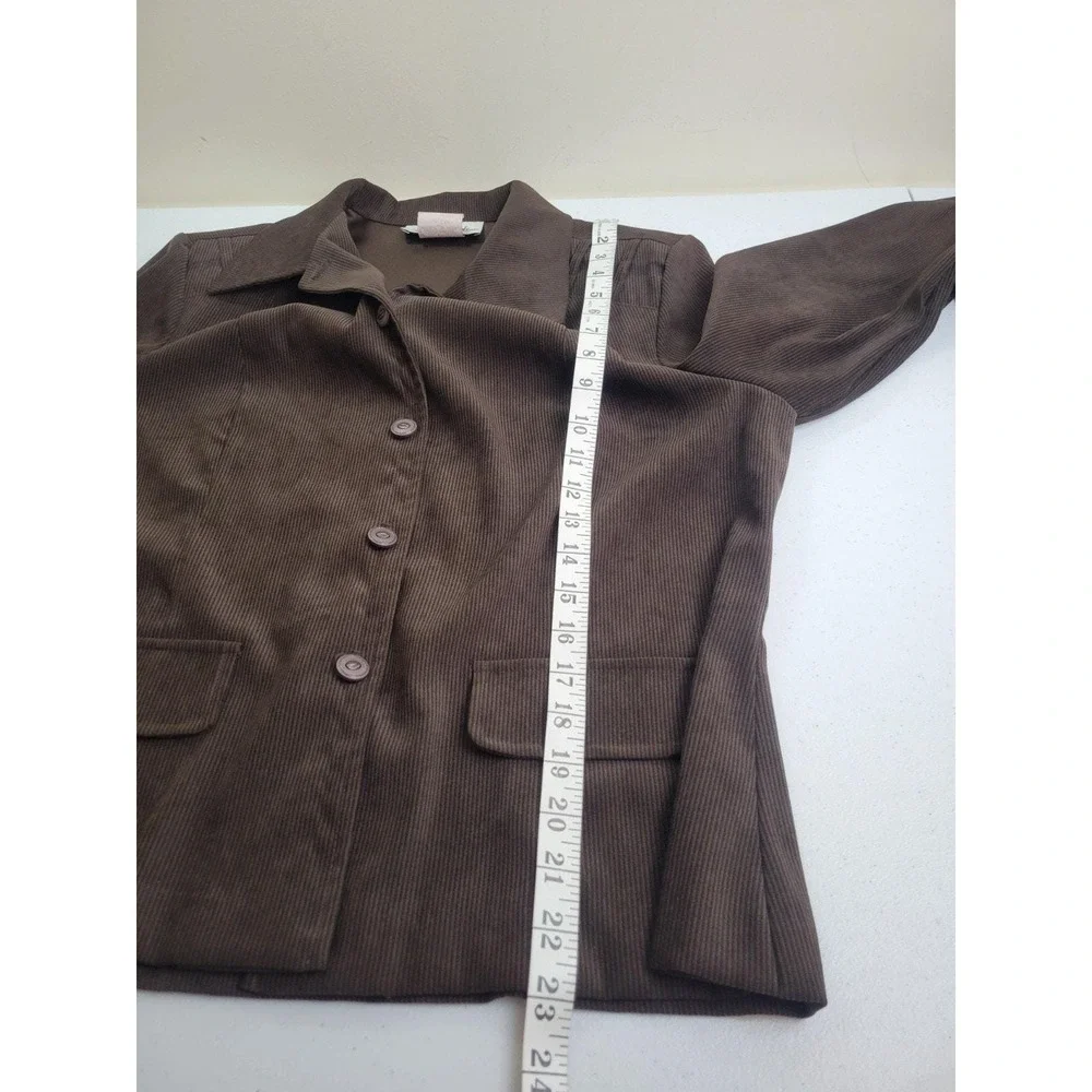 Vtg Nancy Michaels Brown Corduroy Skirt Suit 2pc Dark Academia 90s Womens 12